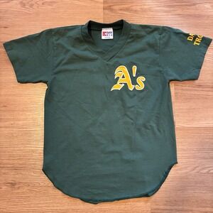 Vintage Oakland Athletics #8 Baseball Jersey Youth Large Eagle USA Single Stitch